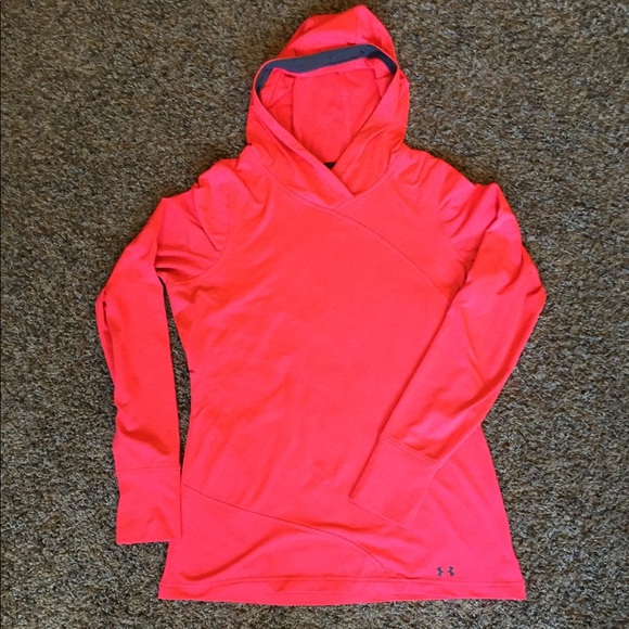 coral under armour hoodie